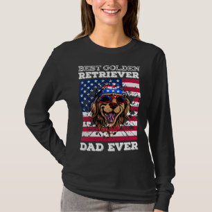 Best Golden Retriever Dad Ever Funny Father Day T-Shirt