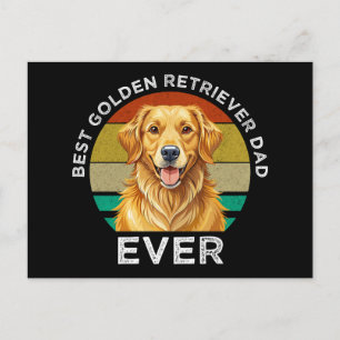 Best Golden Retriever Dad Ever Postcard