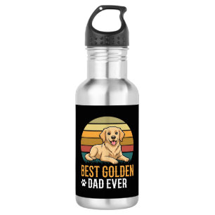 Best Golden Retriever Dad Ever Retro Dog 532 Ml Water Bottle