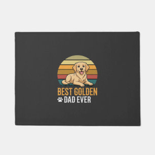 Best Golden Retriever Dad Ever Retro Dog Doormat