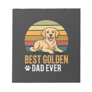 Best Golden Retriever Dad Ever Retro Dog Notepad