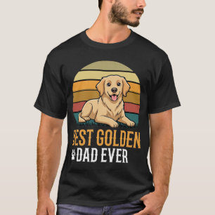 Best Golden Retriever Dad Ever Retro Dog T-Shirt