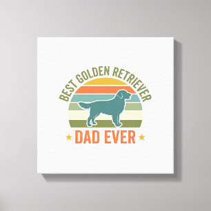 Best Golden Retriever Dad Ever Vintage Dog Shirt_1 Canvas Print