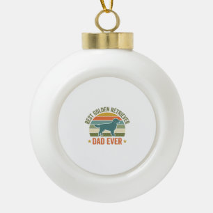 Best Golden Retriever Dad Ever Vintage Dog Shirt_1 Ceramic Ball Christmas Ornament