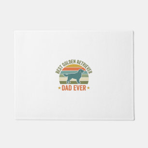 Best Golden Retriever Dad Ever Vintage Dog Shirt_1 Doormat