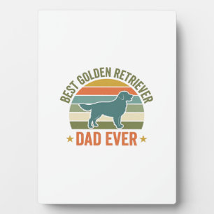 Best Golden Retriever Dad Ever Vintage Dog Shirt_1 Plaque