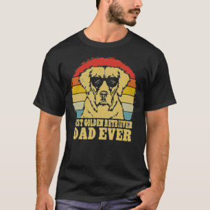 Best Golden Retriever Dad Ever Vintage T-Shirt