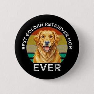 Best Golden Retriever Mum Ever 6 Cm Round Badge