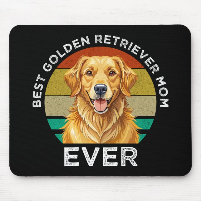 Best Golden Retriever Mum Ever Mouse Pad (Front)