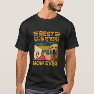 Best Golden Retriever Mum Ever Retro Vintage Funny T-Shirt