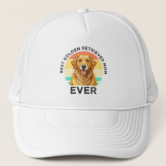 Best Golden Retriever Mum Ever Trucker Hat (Front)