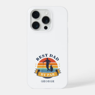 Best Golf Dad By Par Custom Retro Fathers Day iPhone 15 Pro Case