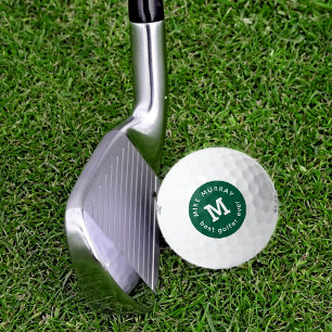 Best Golfer Ever green Monogrammed Golf Ball