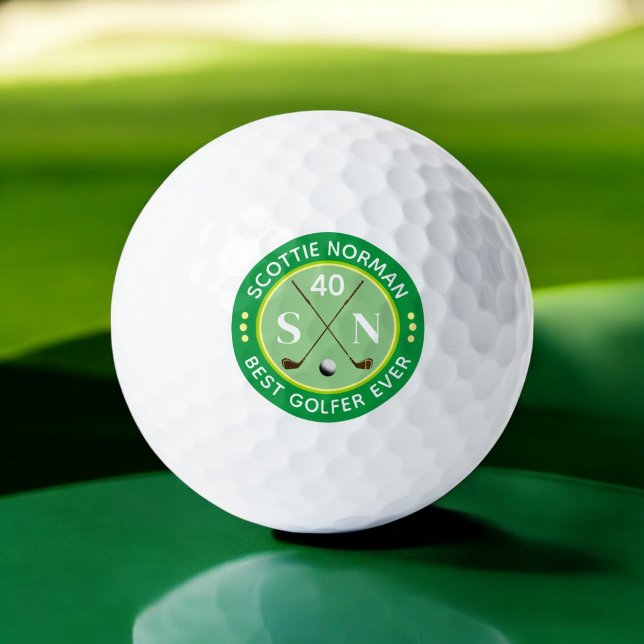 'best golfer ever' Green Name Golf Balls (Creator Uploaded)