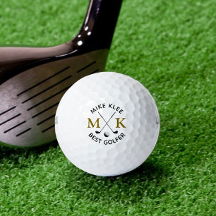Best Golfer Monogram Modern Golf Balls