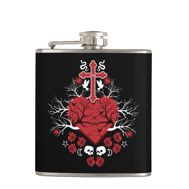 Best Gothic Gift Accessories Hip Flask (Front)