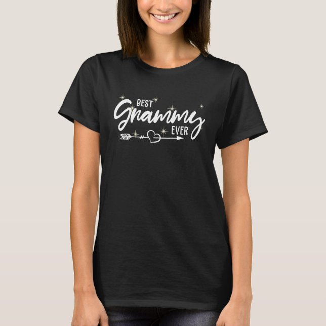 Best Grammy Ever Cute Flowers Mom Mothers Day Birt T-Shirt (Front)