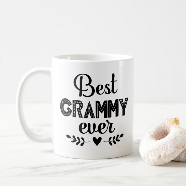 Best Grammy Ever Gift for Grandma Coffee Mug (With Donut)