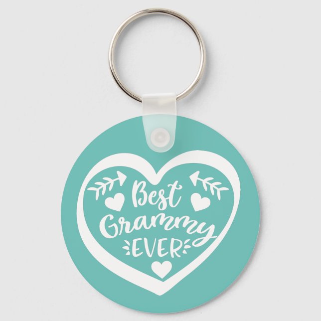 Best Grammy Ever Heart Design Key Ring (Front)
