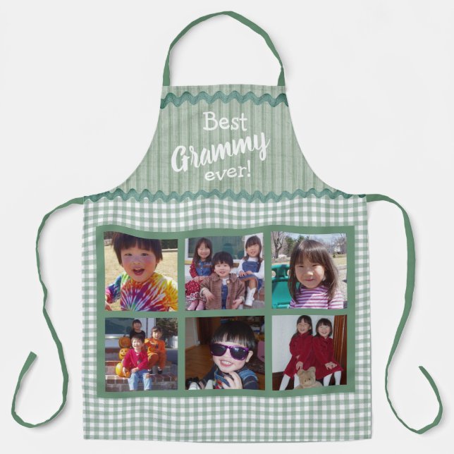 Best Grammy Ever  Multiple Photo Family Collage Apron (Front)