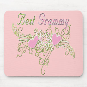 Best Grammy Swirling Hearts Mouse Pad