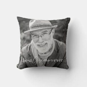 Best Grampa Ever Modern Simple Elegant Photo Cushion