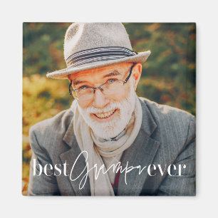 Best Grampa Ever Modern Simple Elegant Photo Magnet