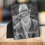 Best Grampa Ever Modern Simple Elegant Photo Plaque<br><div class="desc">This simple and modern design is composed of serif and cursive typography and add a custom photo</div>