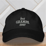Best Grampa Ever Modern Simple Typography Embroidered Hat<br><div class="desc">Best Grampa Ever simple typography.</div>