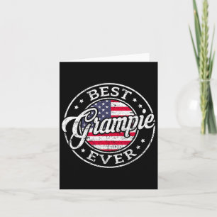 Best Grampie Ever Usa Flag Fathers Day Family Card