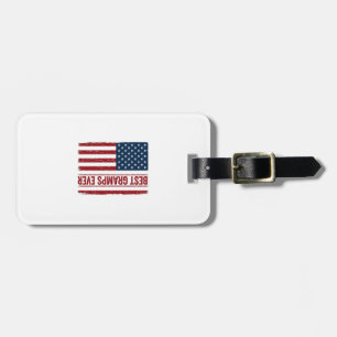 Best Gramps Ever Patriotic Flag Vector Design_1 Luggage Tag