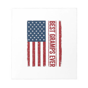 Best Gramps Ever Patriotic Flag Vector Design_1 Notepad