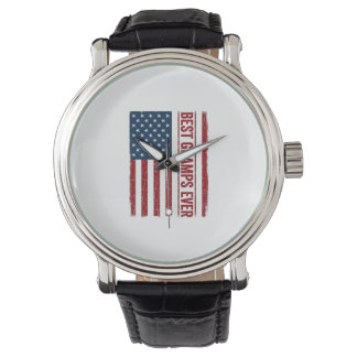 Best Gramps Ever Patriotic Flag Vector Design_1 Watch