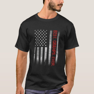 Best Gramps Ever Vintage American Flag For Dad Pap T-Shirt