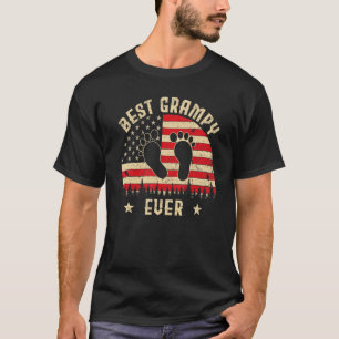 Best Grampy Ever Men Vintage American Flag Decor G T-Shirt