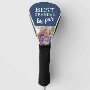 Best Grandad by par Modern blue Custom photo Golf Head Cover