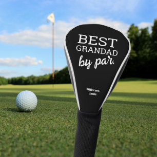 Best Grandad by par Modern Typography Custom Name Golf Head Cover