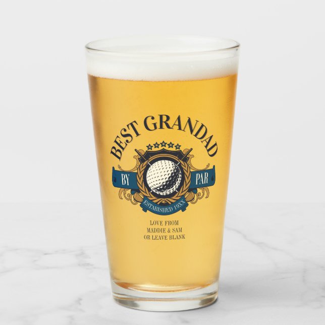 Best Grandad By Par Seal Elegant Custom Glass (Front Filled)