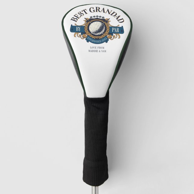 Best Grandad By Par Seal Elegant Custom Golf Head Cover (Front)