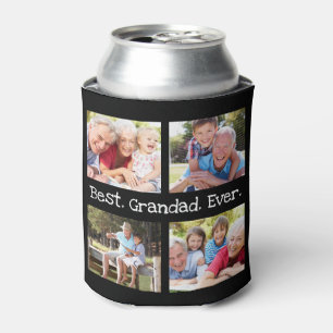 Best Grandad Ever 4 Photo Collage Fun Keepsake C Can Cooler