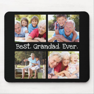 Best Grandad Ever 4 Photo Collage Fun Keepsake  Mouse Pad