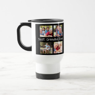 Best Grandad Ever 4 Photo Collage Fun Keepsake Travel Mug