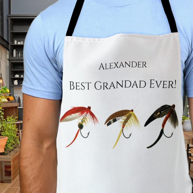 Best Grandad Ever! Fly Fish Fishermen Flyfishing   Apron (Creator Uploaded)