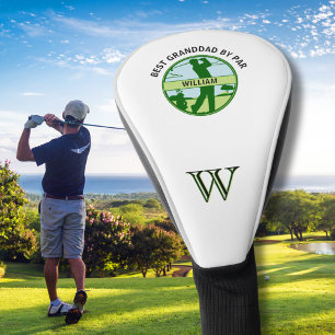 BEST GRANDDAD BY PAR NAME CUSTOM MONOGRAM GOLF HEAD COVER