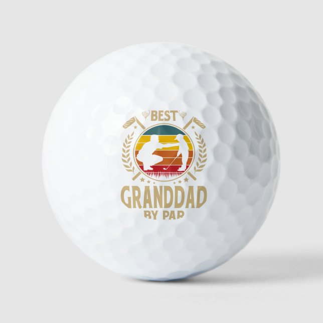 Best GRANDDAD By Par Vintage Golf Balls (Front)