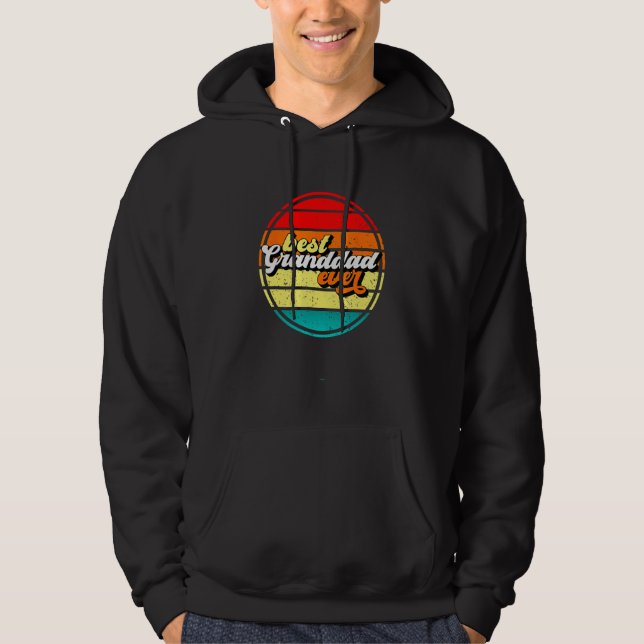Best Granddad Ever Father s Day Grandpa Retro Vint Hoodie (Front)