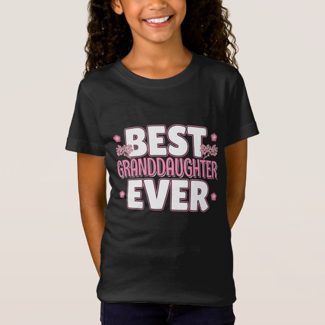 Best Granddaughter Ever - Cherry Blossoms T-Shirt (Front)