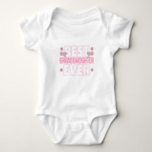 Best Granddaughter Ever - Kawaii Cherry Blossoms Baby Bodysuit