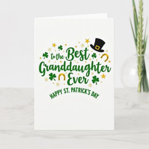 Best Granddaughter St Patricks Card