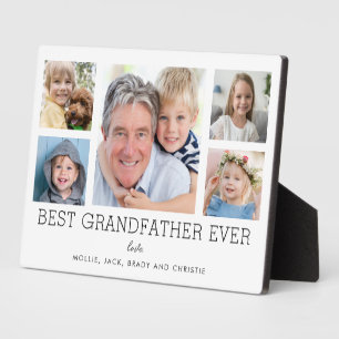 Best Grandfather Ever Grandchildren Photo Collage Plaque